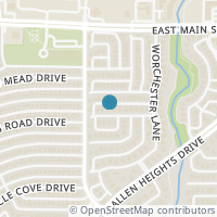Map location of 1007 Stoneport Lane, Allen, TX 75002
