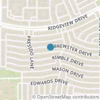 Map location of 3616 Brewster Drive, Plano, TX 75025