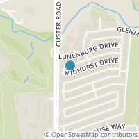 Map location of 2030 Midhurst Drive, Allen, TX 75013