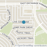 Map location of 1700 Live Oak Lane, Allen, TX 75002