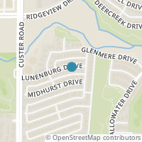 Map location of 2007 Lunenburg Drive, Allen, TX 75013