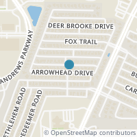 Map location of 423 Arrowhead Drive, Allen, TX 75002