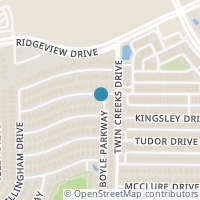 Map location of 1503 Snowberry Drive, Allen, TX 75013