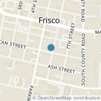 Map location of 8711 6Th St, Frisco TX 75034