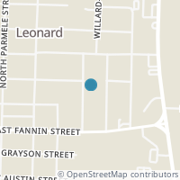 Map location of 104 N Sycamore St, Leonard TX 75452