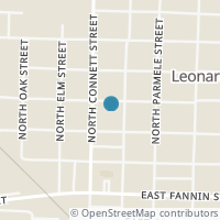 Map location of 105 W Houston St, Leonard TX 75452