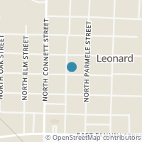 Map location of 100 E Houston St, Leonard TX 75452