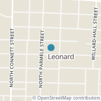 Map location of 206 E Travis St, Leonard TX 75452