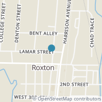 Map location of 201 Pecan St, Roxton TX 75477