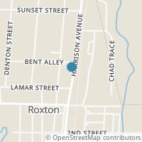 Map location of 205 Harrison Ave, Roxton TX 75477