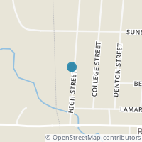 Map location of 213 High St, Roxton TX 75477