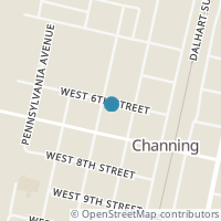 Map location of 605 Santa Fe Ave, Channing TX 79018