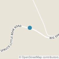 Map location of 5808 Big Spruce Little Bear Rd, Otway OH 45657