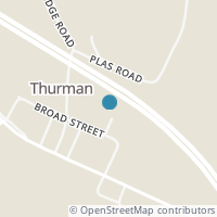 Map location of 36 Broad St, Thurman OH 45685