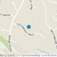 Map location of 7760 Tecumseh Trl, Cincinnati OH 45243
