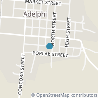 Map location of 11955 Poplar St, Adelphi OH 43101