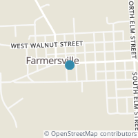 Map location of 104 W Center St, Farmersville OH 45325