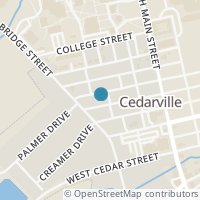 Map location of 85 W Elm St, Cedarville OH 45314
