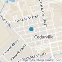 Map location of 72 W Elm St, Cedarville OH 45314
