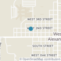 Map location of 70 W 2Nd St, West Alexandria OH 45381