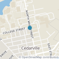 Map location of 217 Main St, Cedarville OH 45314