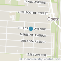 Map location of 1761 Hillcrest Ave, Obetz OH 43207
