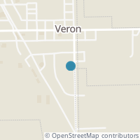 Map location of 225 State St, Verona OH 45378