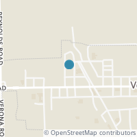 Map location of 127 Harrison St, Verona OH 45378