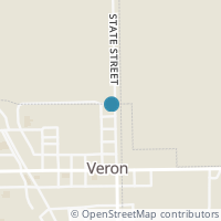 Map location of 153 N State St, Verona OH 45378