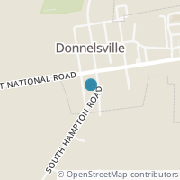 Map location of 23 S Hampton Rd, Donnelsville OH 45319