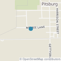 Map location of 112 Merrie Ln, Pitsburg OH 45358