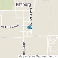 Map location of 406 Harrison St, Pitsburg OH 45358