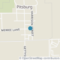 Map location of 400 Harrison St, Pitsburg OH 45358