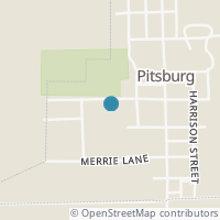 Map location of 104 Madison St, Pitsburg OH 45358