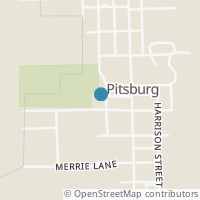 Map location of 120 Lumber St, Pitsburg OH 45358