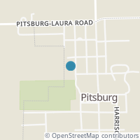 Map location of 210 Baker St, Pitsburg OH 45358