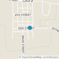 Map location of 6 E 2Nd St, Laura OH 45337