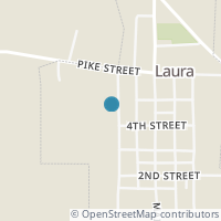Map location of 105 Ludlow St, Laura OH 45337