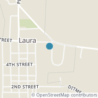 Map location of 3 Laura Cir, Laura OH 45337