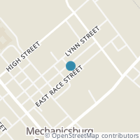 Map location of 140 E Race St, Mechanicsburg OH 43044