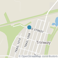 Map location of 3160 1/2 2Nd St, Trinway OH 43842