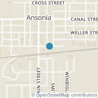 Map location of 125 E High St, Ansonia OH 45303