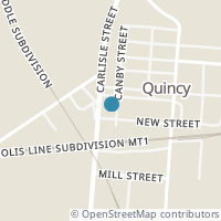 Map location of 105 New St, Quincy OH 43343
