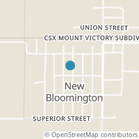 Map location of 260 Broadway St, New Bloomington OH 43341