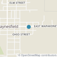 Map location of 210 E Wapakoneta St, Waynesfield OH 45896