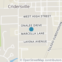 Map location of 312 Marcella Ln, Cridersville OH 45806