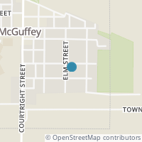 Map location of 605 Elm St, Mc Guffey OH 45859