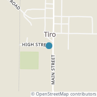 Map location of 102 High St, Tiro OH 44887