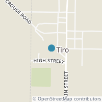 Map location of 105 High St, Tiro OH 44887