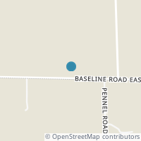 Map location of 1256 Baseline Rd W, Shiloh OH 44878